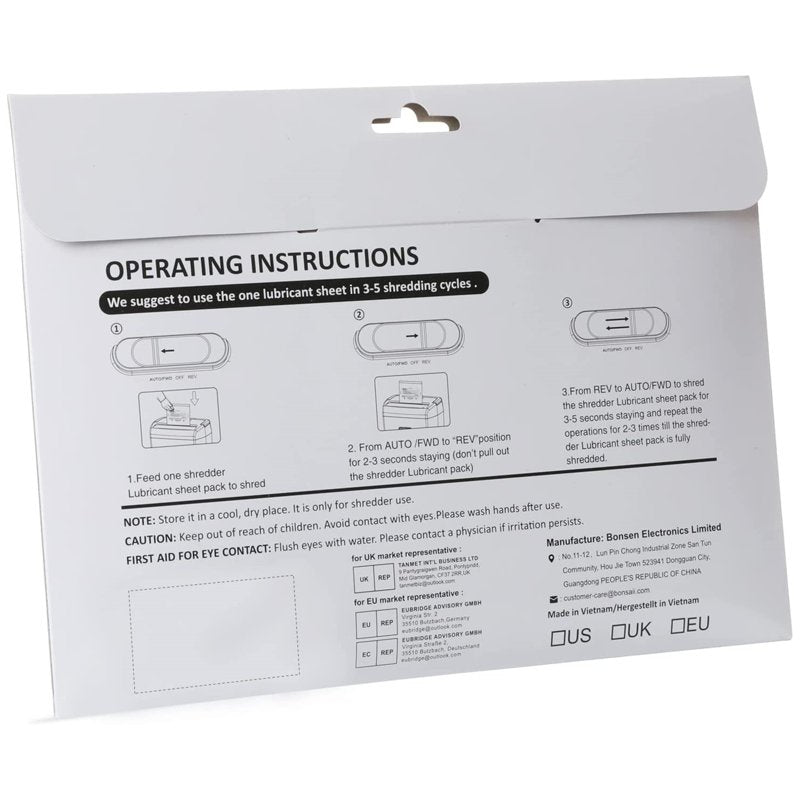 Paper Shredder Lubricant Sheets 24-Pack for All Shredders - Easy Maintenance