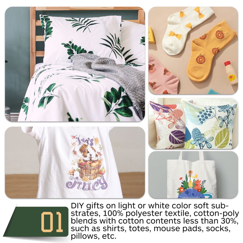 A-SUB Sublimation Paper 8.5x11 Inch 125gsm Heat Transfer for Inkjet Printers