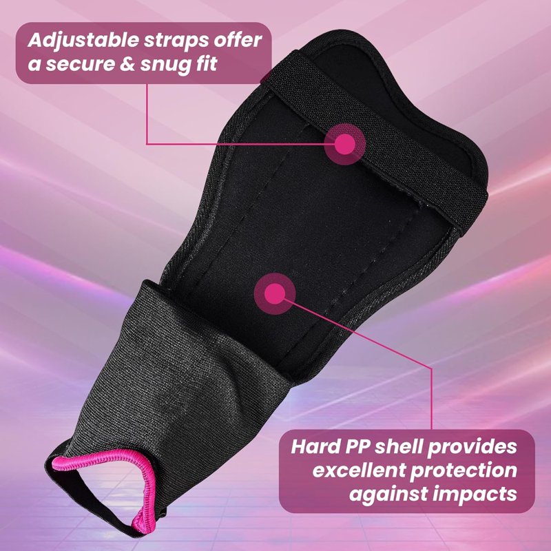 Vizari Napoli Youth Soccer Shin Guards for Boys and Girls, Pink/Silver, Size M