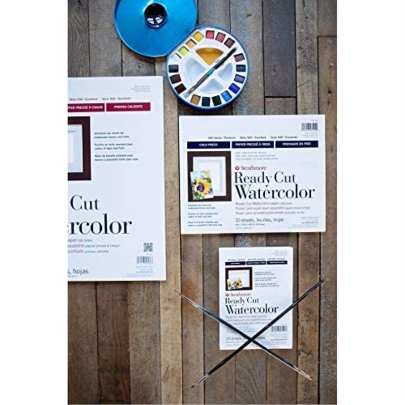 Watercolor Paper Sheets 8x10 Cold-Press 500 Series 10 Sheets Ready Cut