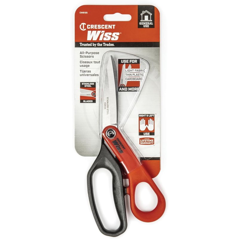 All-Purpose Stainless Steel Shears - 8-1/2 Inch Heavy Duty Cutting Tool