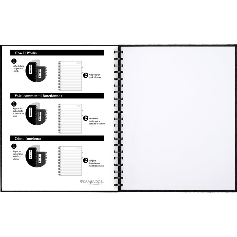 Legal Ruled Business Notebook with Pocket - 8x11 Hardcover Wirebound