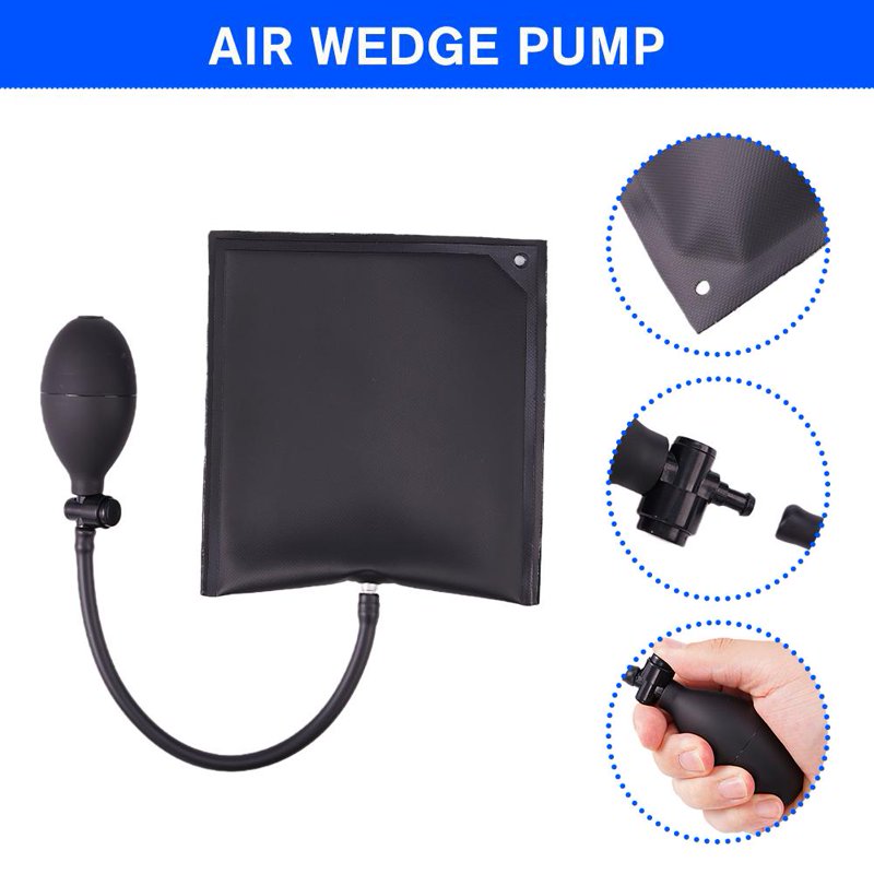 Inflatable Car Wedge Bag for Door and Window Alignment - Black