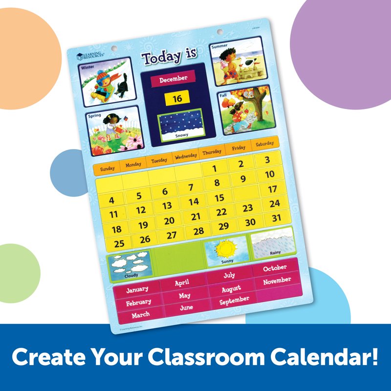 Magnetic Calendar for Kids - Educational Classroom & Home Learning Tool