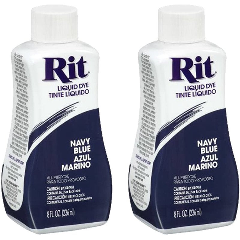 All-Purpose Liquid Fabric Dye Navy Blue 8 Fl Oz Pack of 2