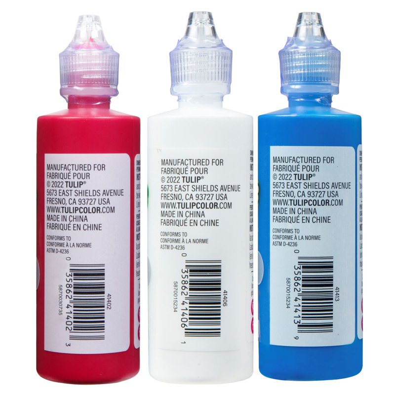 Patriotic Puff Paint Set - Shiny 3-Pack for Fabric & Craft Projects