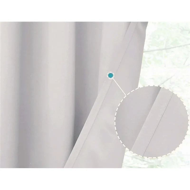 Blackout Window Curtain Panel 28x36 Inch Grommet Thermal Insulated Light Silver