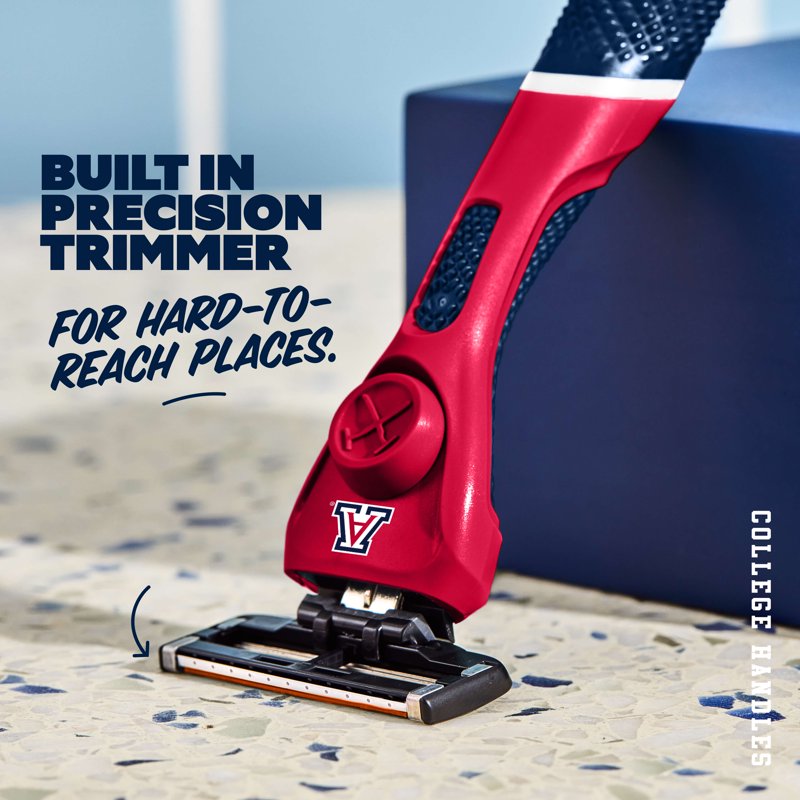 6-Blade Razor Starter Set with Reusable Handle & Aloe Lubricant