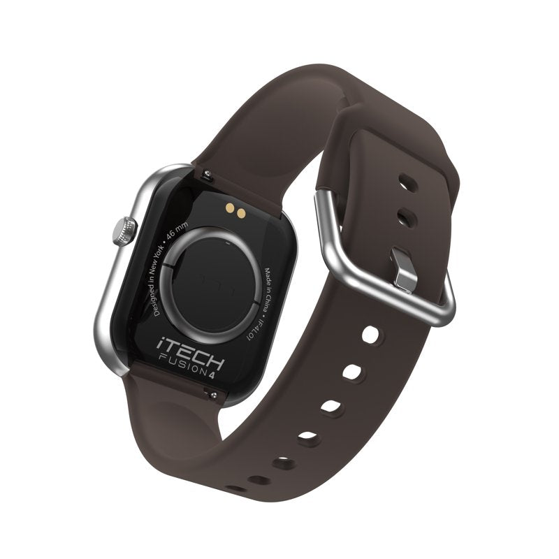Unisex Smart Watch with Silicone Strap - Fitness & Health Monitoring