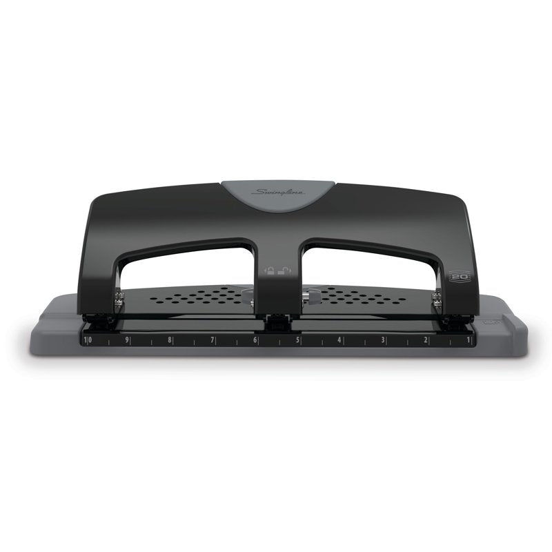 3-Hole Puncher, Swingline SmartTouch Low Effort Paper Punch for 20 Sheets