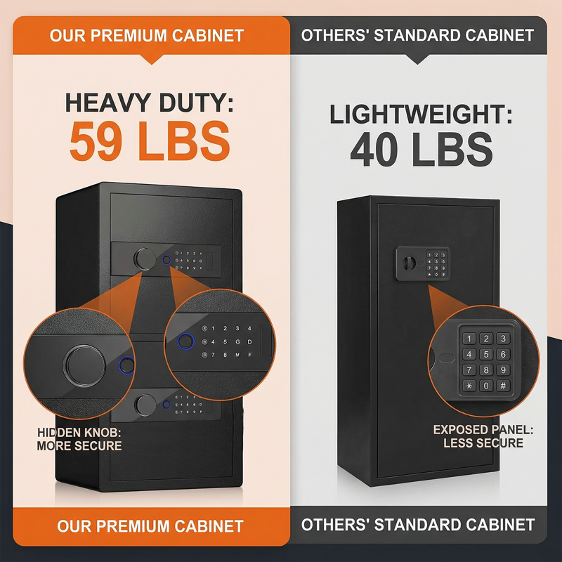 Heavy-Duty Home Safe Box with Dual Alarm System and Biometric Lock