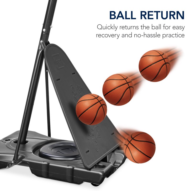 Adjustable Portable Basketball Hoop with Shatterproof Backboard & Ball Return