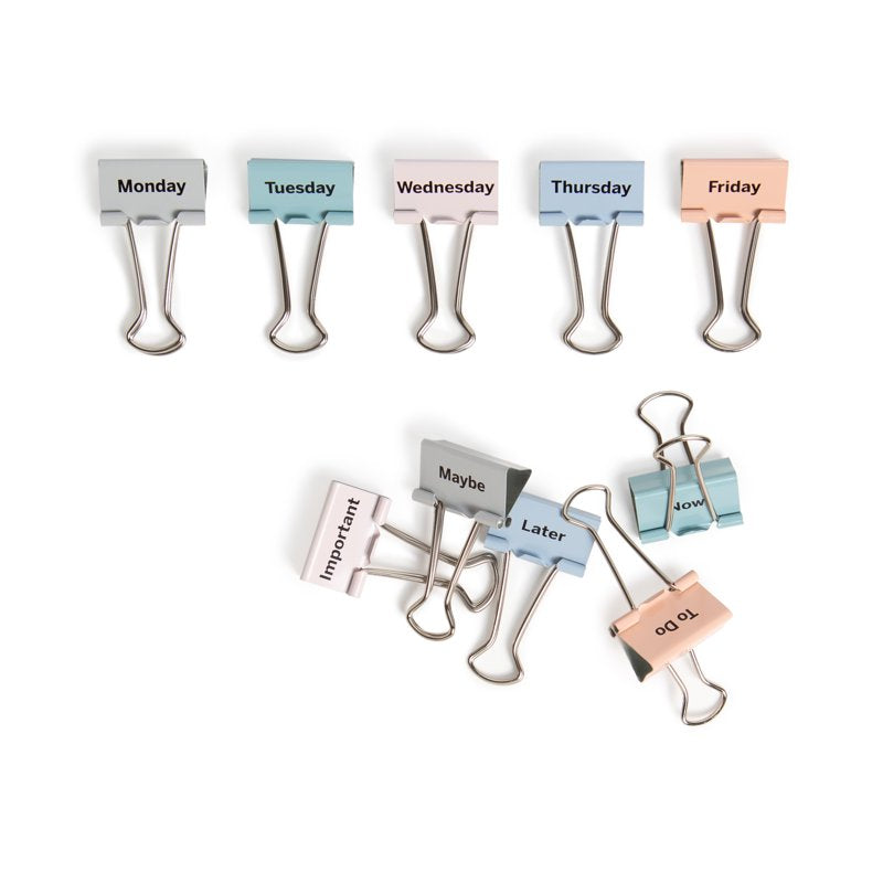 Assorted 32mm Binder Clips - 10 Pack for Office & Classroom Organization