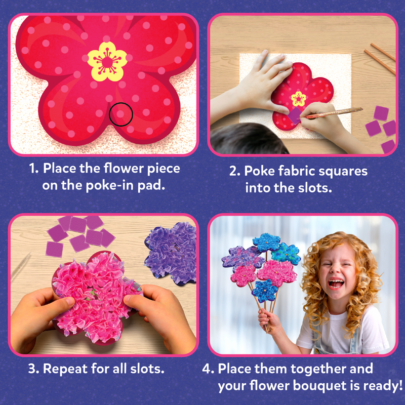 Mess-Free DIY Flower Bouquet Craft Kit for Kids - Creative Art Set