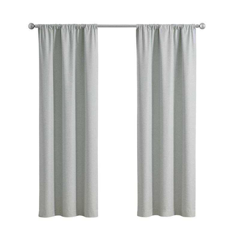 Blackout Curtain Panels Set of 2 - Linen Look, Light Blocking, Modern Window Treatment