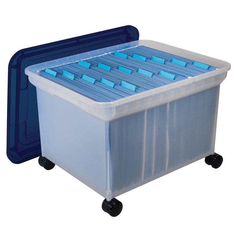 Office Depot Mobile File Box with Wheels, Letter & Legal Size Storage