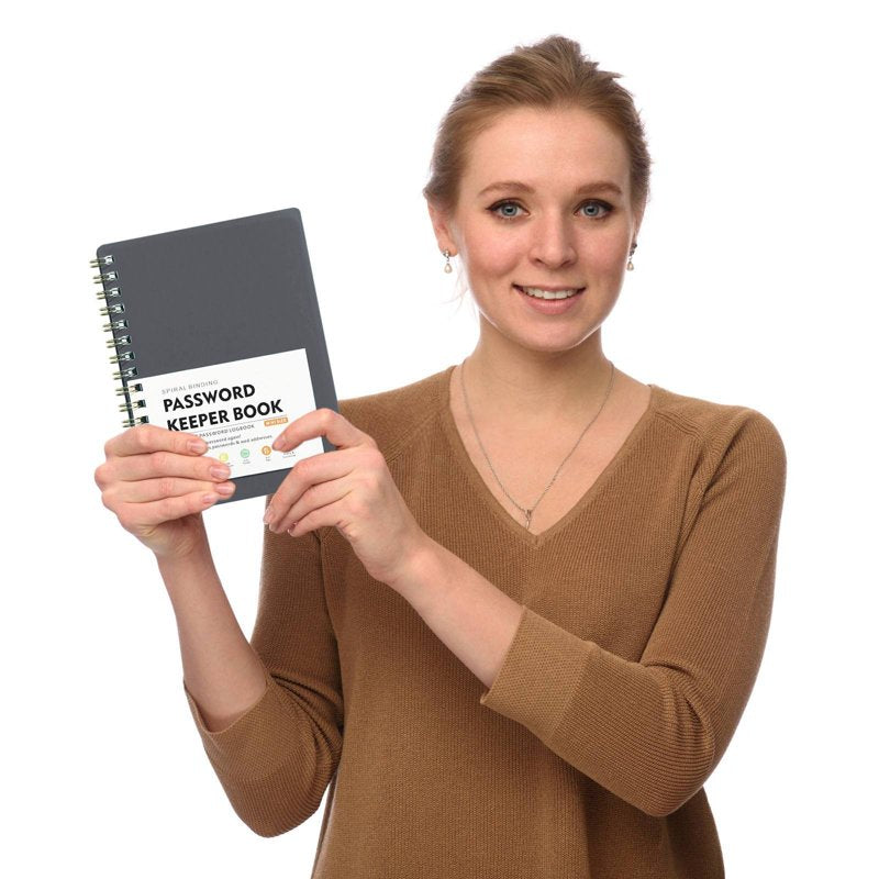 Password Book with Alphabetical Tabs - Compact Password Organizer for Home & Office