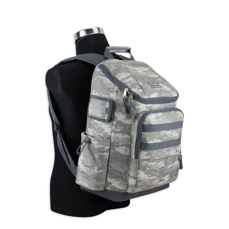 Unisex Outdoor Cargo Backpack with Top Loading Design and Multiple Compartments