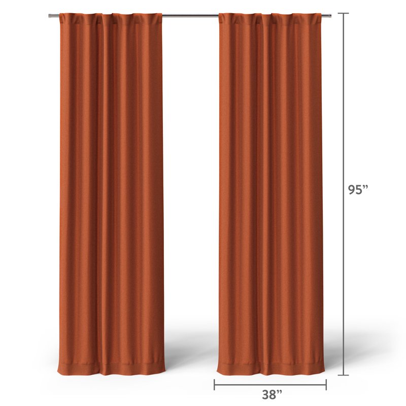 Kids Blackout Curtain Panel Pair - Room Darkening, Rod Pocket & Back Tabs