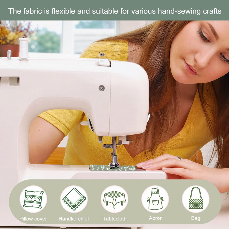 40 Pcs Sage Green Floral Cotton Fabric Squares for Quilting Sewing Crafts