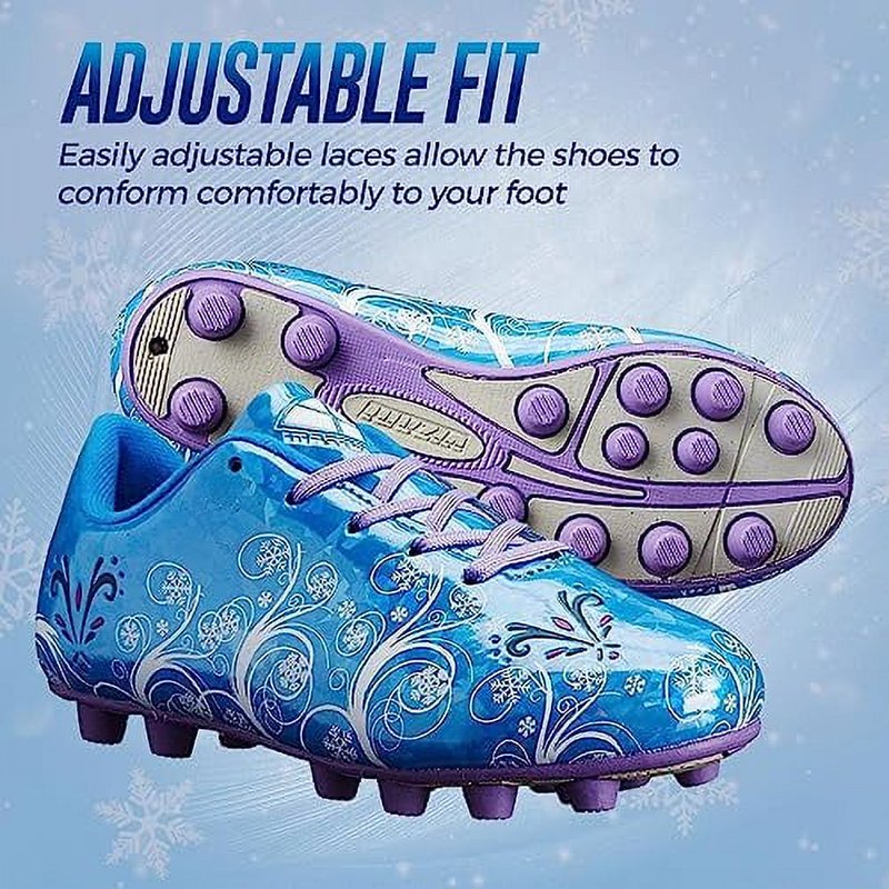 Vizari Frost Firm Ground Kids Soccer Cleats 2.5 Blue/Purple