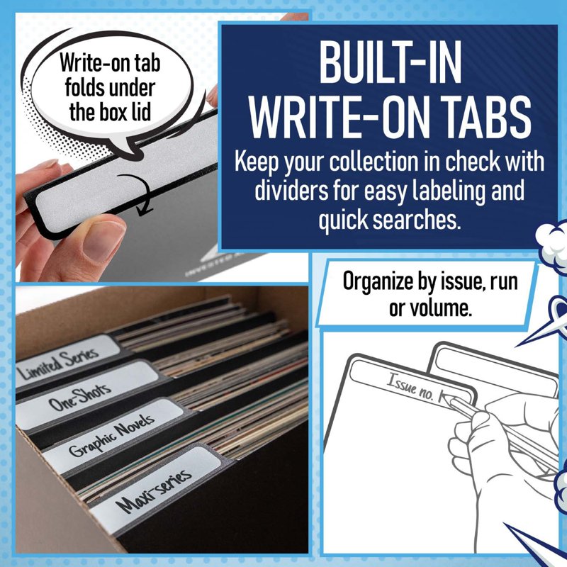 Comic Book Dividers 10 Pack - Archival Quality Plastic Storage Labels
