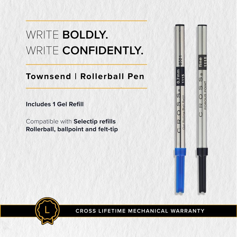 Classic Black Lacquer Rollerball Pen - Elegant Writing Instrument