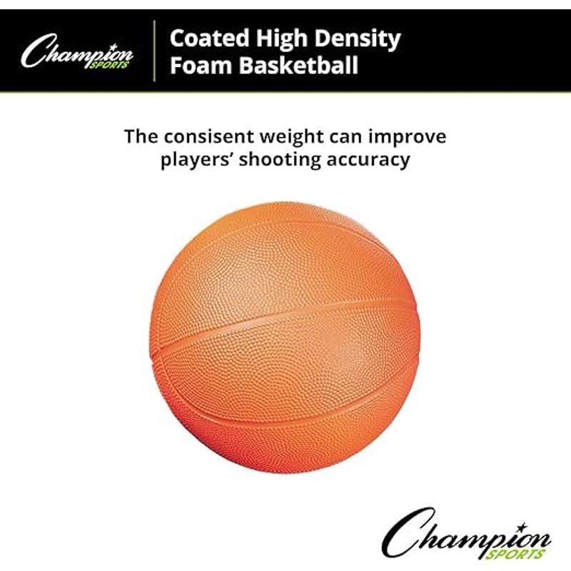 High Density Foam Basketball for Training and Play - Orange