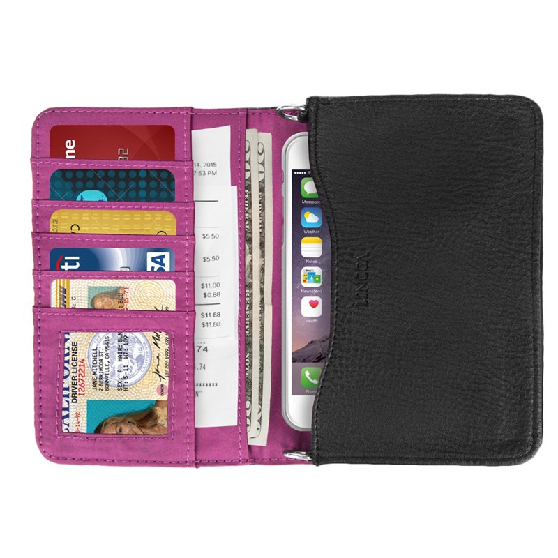 Women's Travel Wallet Clutch Fits Large Smartphones Card Holder Purse