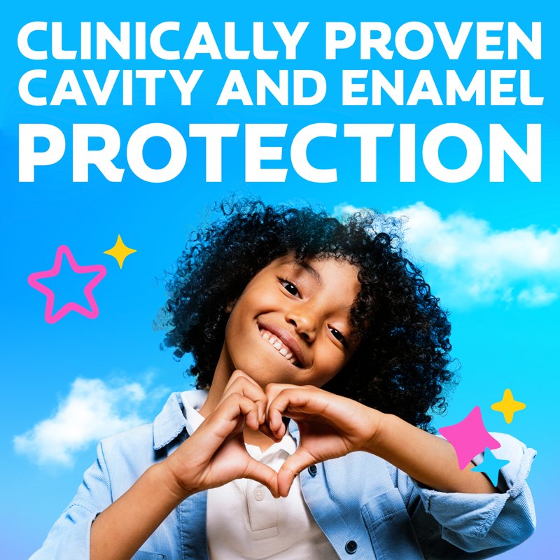 Kids Cavity Protection Toothpaste Pump with Fluoride & Bubble Fruit Flavor, 4.4 oz, Pack of 2