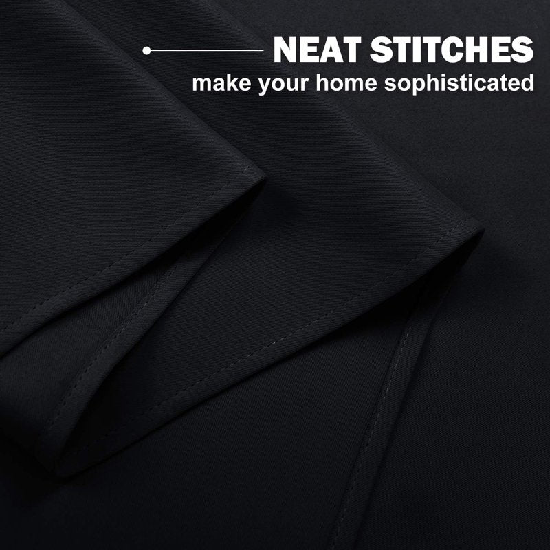 Blackout Curtains for Bedroom & Kitchen - Thermal Insulated Noise Reducing Drapes