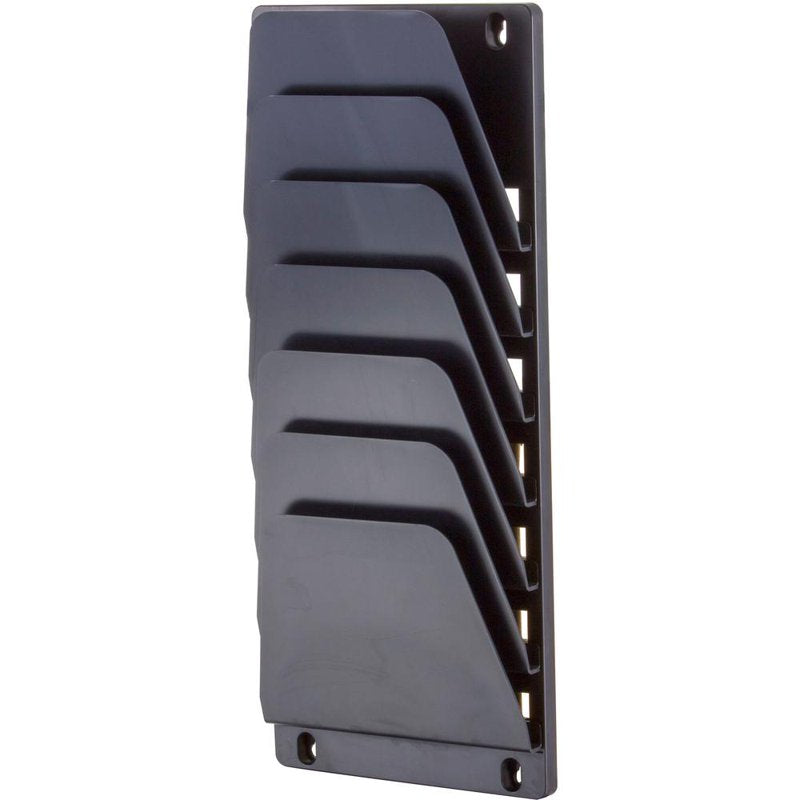 Wall File Holder with 7 Compartments - Office Desk Organizer