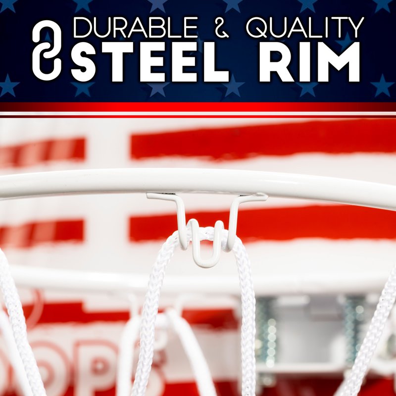 Mini Basketball Hoop Over The Door Indoor Slam Dunk Rim - Shatterproof Backboard, Includes Ball & Pump