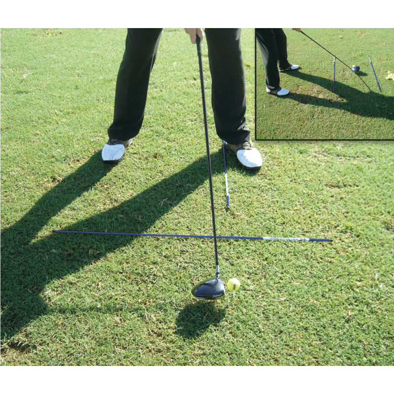 Golf Alignment Rods 2-Pack - Portable Swing Training Aids for All Levels