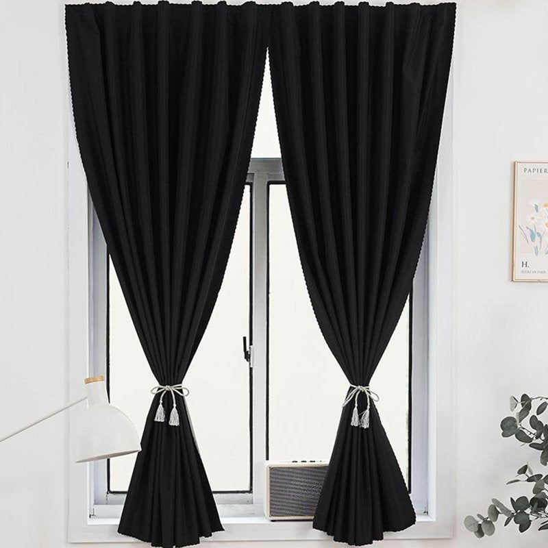 Velcro Blackout Window Curtains - Oversized Sunshade, No-Drill Easy Install, 47x79 inches