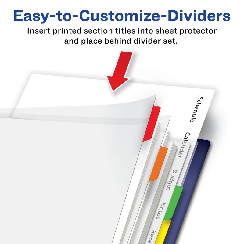 3-Inch Ring Binder with 8 Tab Dividers Office Supplies Set