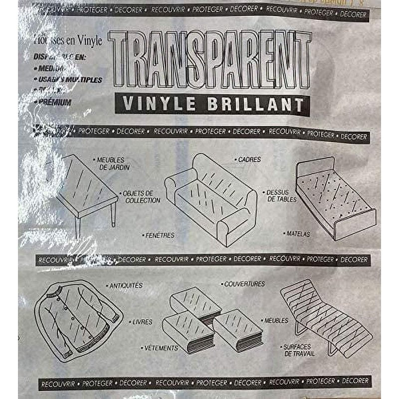 Clear Vinyl Roll for Crafting & Outdoor Use - 54 Inch Wide, Multiple Sizes