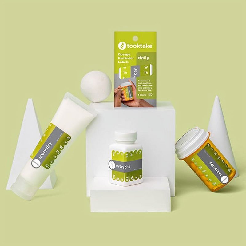 Daily Medication & Vitamin Tracking Labels - Pill Organizer - 4 Pack