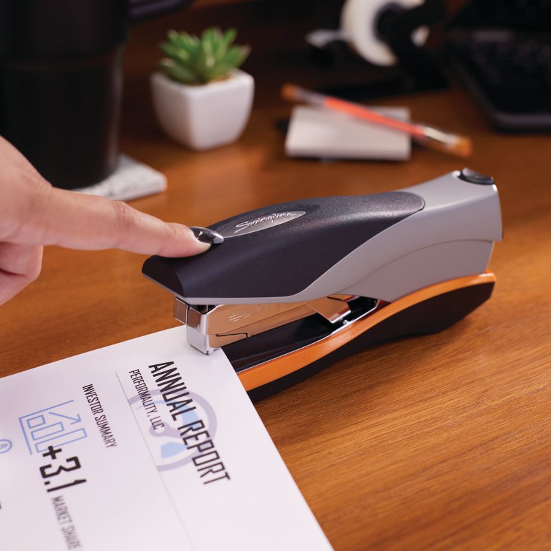 Swingline Optima 40 Desk Stapler - Reduced Effort, 40 Sheet Capacity, Silver