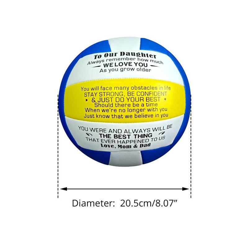 Kids Volleyball Ball - Indoor Outdoor Training Ball for Children - Diameter 8 Inches