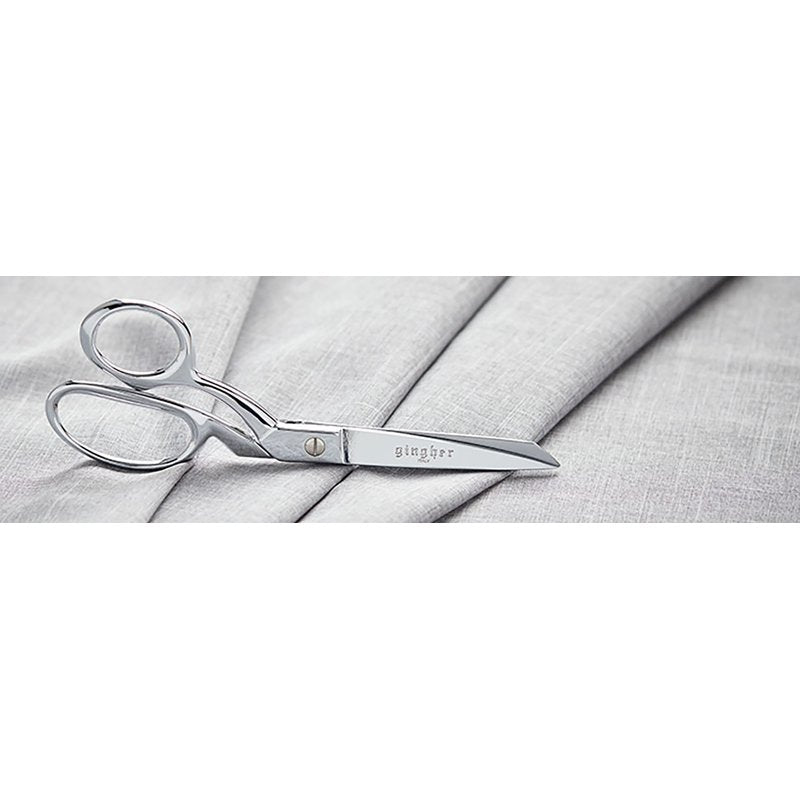Left-Hand Dressmaker Shears 8 Inch Knife-Edge Fabric Scissors - Silver