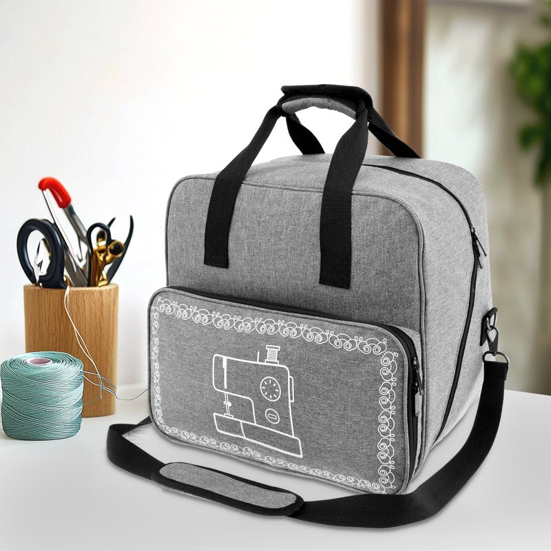 Sewing Machine Carrying Case with Storage Organizer & Adjustable Shoulder Strap