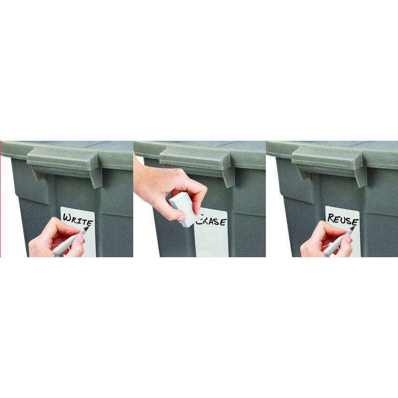 Erasable Storage Labels with Permanent Marker - 3x5 Inches, Pack of 10