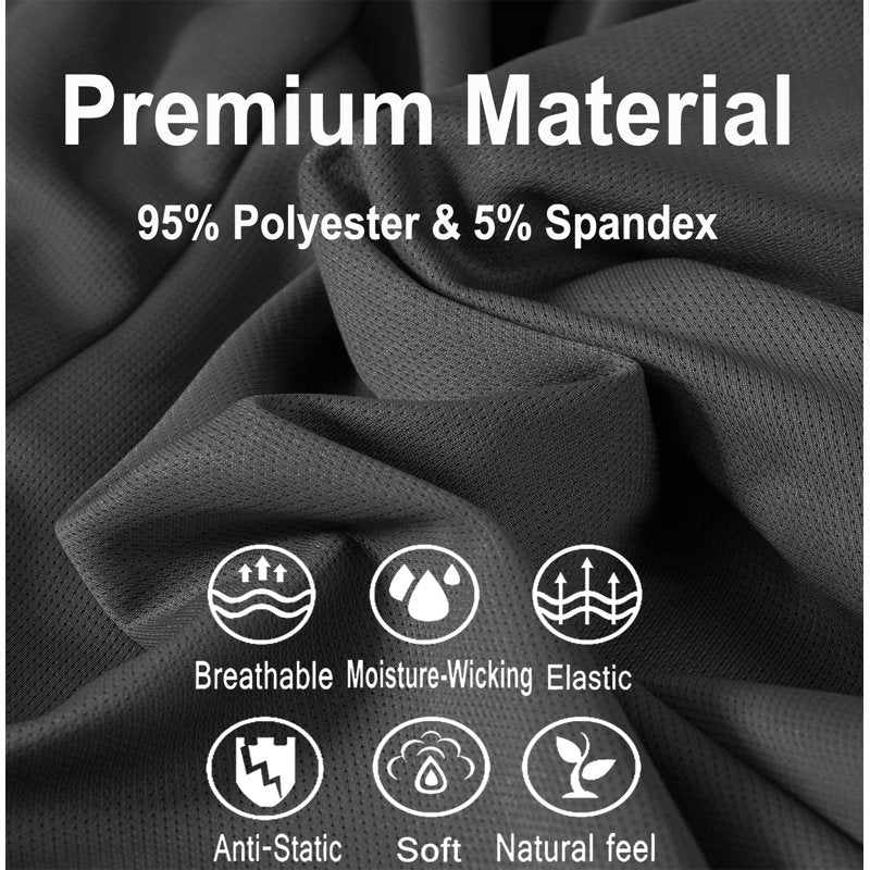 Men's Athletic Shorts Mesh Workout Gym Activewear with Pockets - 8 Inch Inseam