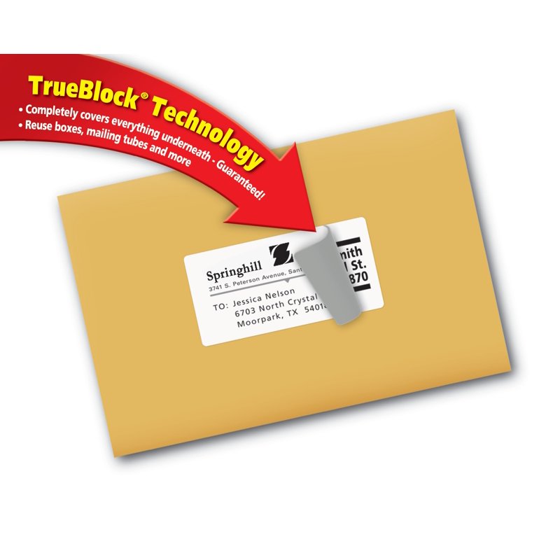 Avery Shipping Labels 2x4 White Paper TrueBlock Laser Inkjet 100 Labels
