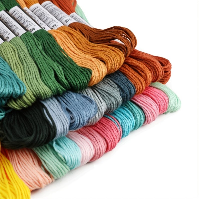 100 Colors Embroidery Thread Kit - 8M Cross Stitch & Sewing Floss