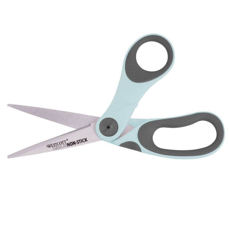 8" Titanium Bonded Non-Stick Bent Craft Scissors with Adjustable Glide
