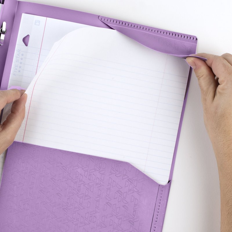 Purple Plastic Pocket and Prong Folder - Stay-Put File Organizer, 8.5 x 11 inches