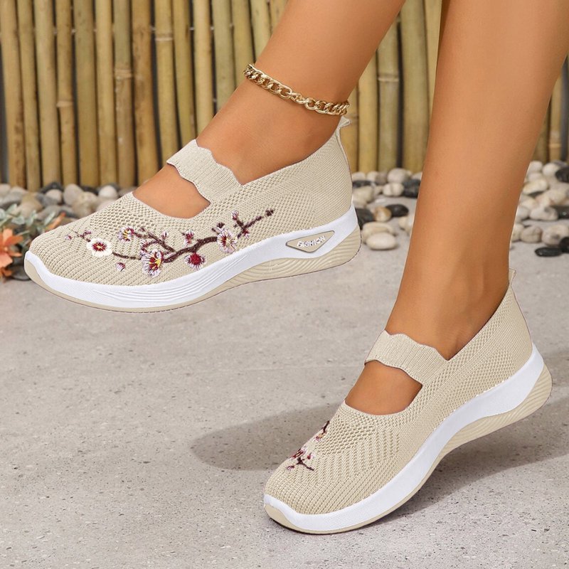 Orthopedic Slip-On Walking Shoes for Women Wide Width Support Casual Sneakers