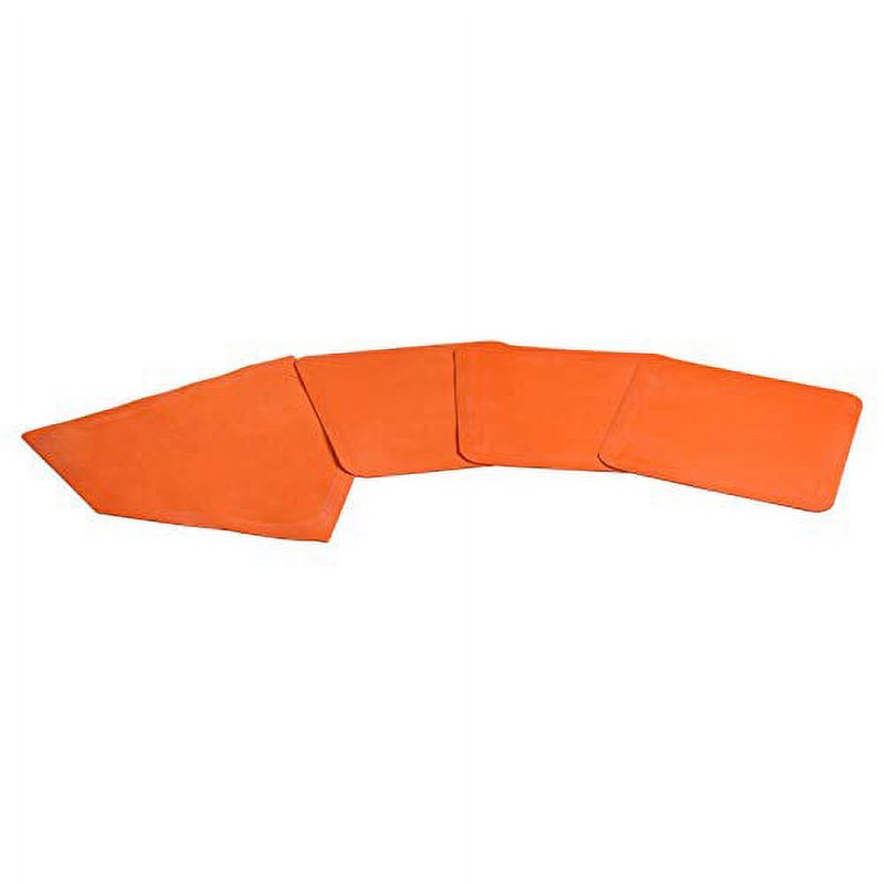 Rubber Bases Set for Baseball Softball Kickball - Orange, Set of 4